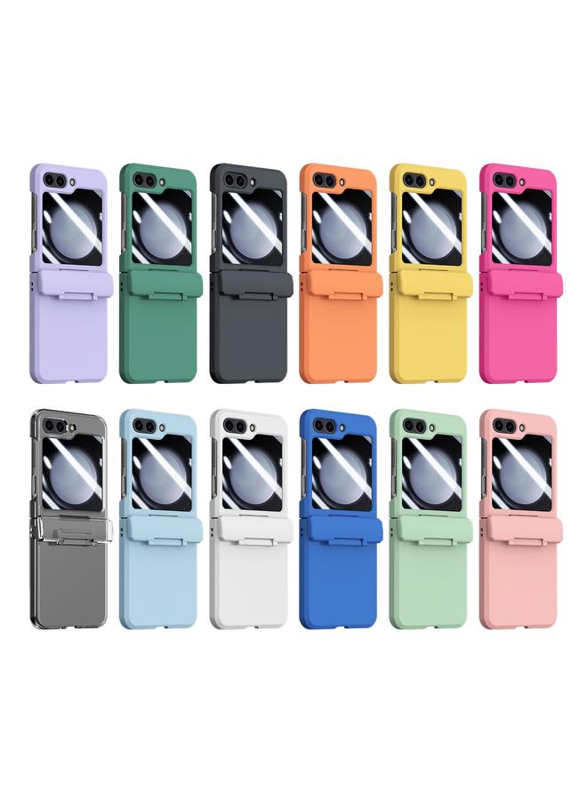 اس-توب جراب لهاتف Samsung Galaxy Z Flip5 5G PC Skin Feel Integrated PC Skin Case قابل للطي مع عمود متوسط - Image 2