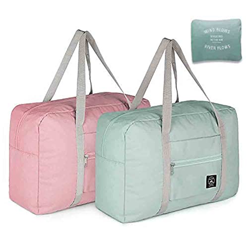 PUPOPIK For Spirit Airlines Personal Item Bag 2 Pack Travel Duffle Bag, Weekender Bags Underseat Carry-on Luggage for Women and Girls - Image 1