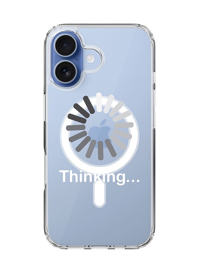 Stylizedd Classic Clear MagSafe Case for iPhone 17 , Hybrid Soft Case Flexible Edges Anti Drop TPU PC Gel Thin Transparent Cover [ Designed for iPhone 17 ] - Thinking