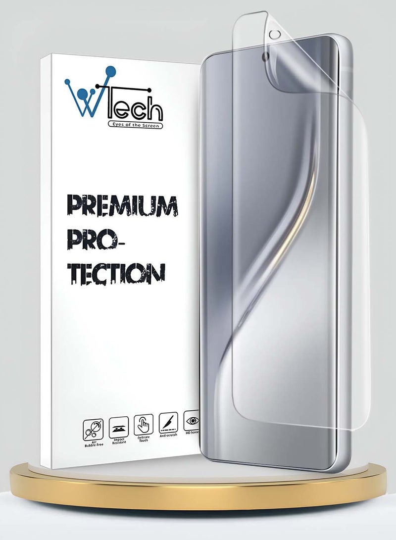 Wtech Tecno Camon 40 Pro 5G 2025 Premium Hydrogel Film Thin and Flexible Screen Protector (MSHFMN) - Clear - Image 1