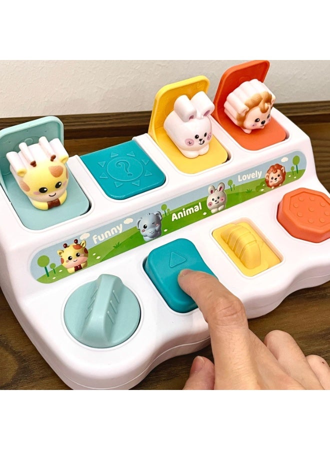 Cause-And-Effect Toy for toddlers 2-3 – Developmental Toy With Buttons & Colors – Color Sorting Animal Toys – For Kids, Toddlers, Babies – 18 Months + – Pop-Up toys, 6-12 months, 1-3 years baby. - Image 4
