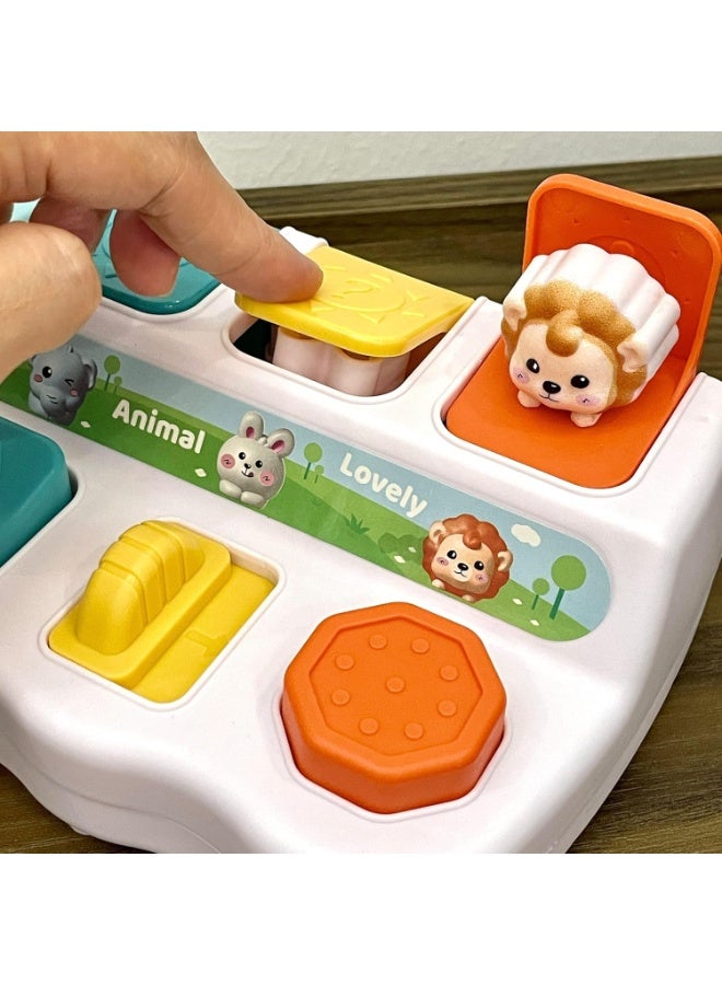 Cause-And-Effect Toy for toddlers 2-3 – Developmental Toy With Buttons & Colors – Color Sorting Animal Toys – For Kids, Toddlers, Babies – 18 Months + – Pop-Up toys, 6-12 months, 1-3 years baby. - Image 5