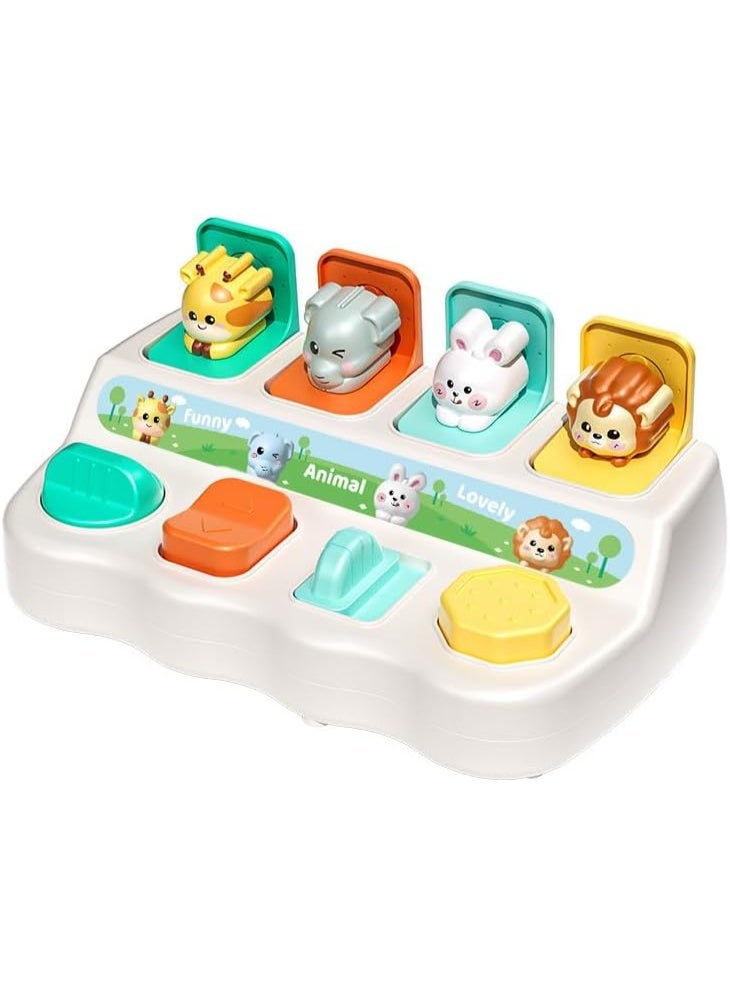 Cause-And-Effect Toy for toddlers 2-3 – Developmental Toy With Buttons & Colors – Color Sorting Animal Toys – For Kids, Toddlers, Babies – 18 Months + – Pop-Up toys, 6-12 months, 1-3 years baby. - Image 1