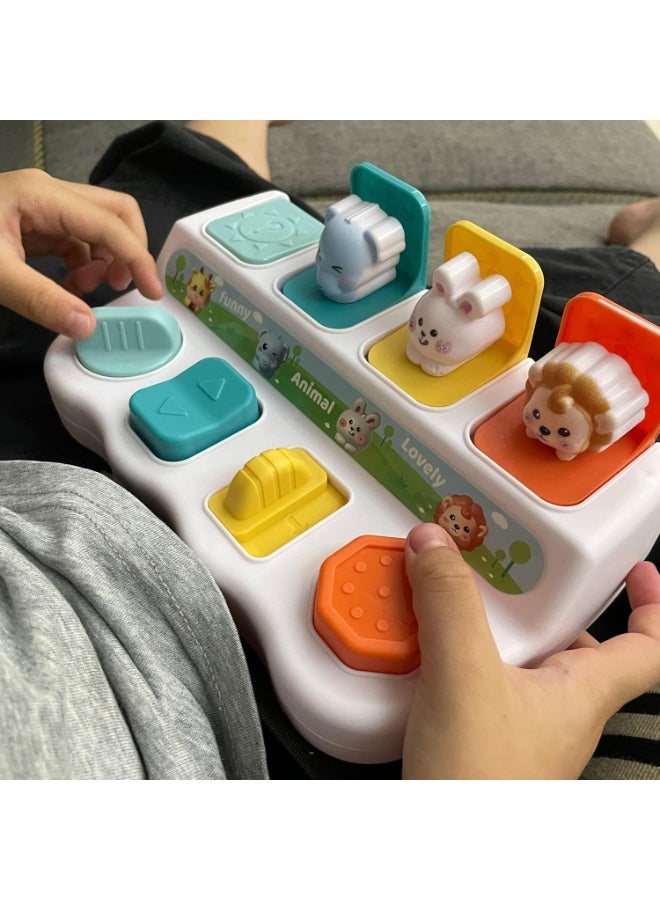 Cause-And-Effect Toy for toddlers 2-3 – Developmental Toy With Buttons & Colors – Color Sorting Animal Toys – For Kids, Toddlers, Babies – 18 Months + – Pop-Up toys, 6-12 months, 1-3 years baby. - Image 2