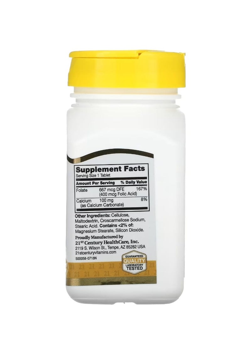 القرن الحادي والعشرون حمض الفوليك 400 ميكروجرام 250 قرصًا سهل البلع - Image 2