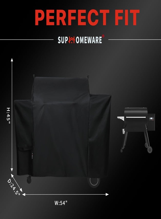 Suphomeware Grill Cover for Traeger Ironwood 885, Heavy Duty Waterproof Pellet Grill and Smoker Cover, Special Zipper Design - Image 2