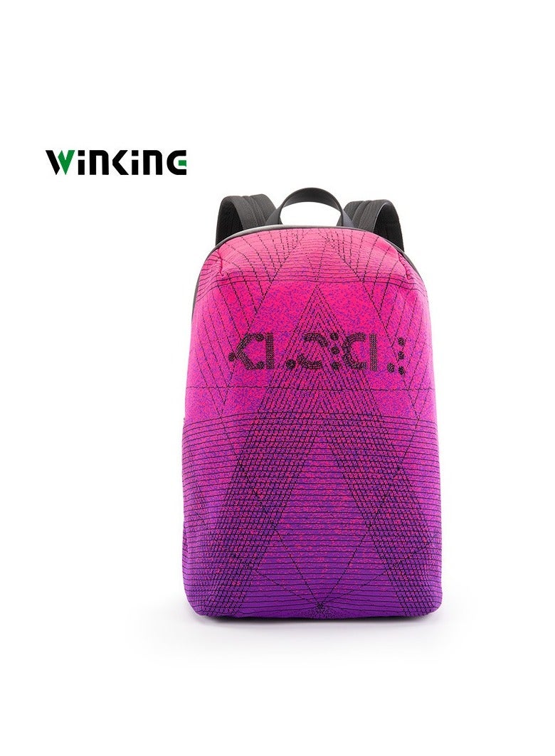 kingsons Flyknit fabric contrast gradient backpack - Image 1