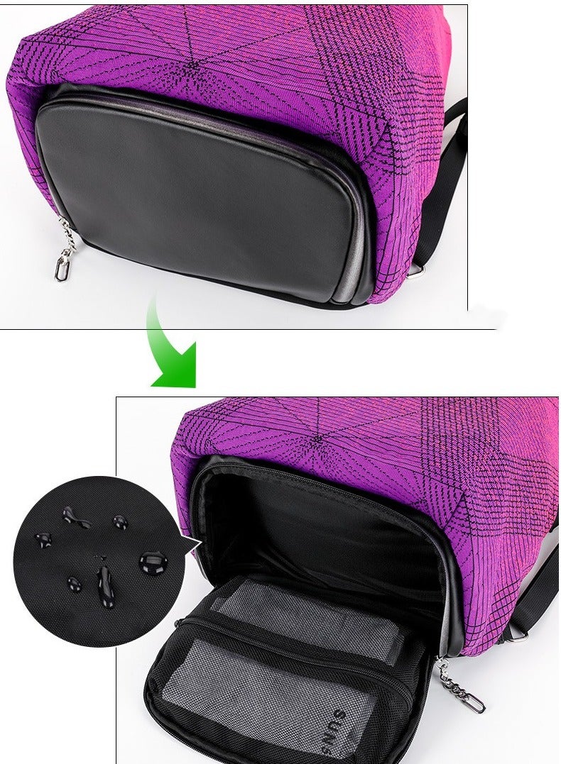 kingsons Flyknit fabric contrast gradient backpack - Image 5