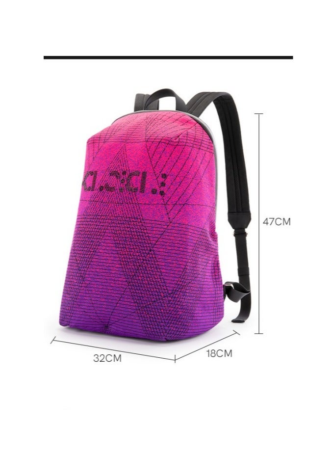 kingsons Flyknit fabric contrast gradient backpack - Image 3
