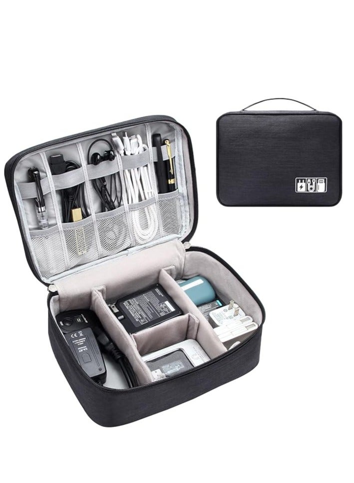Arabest Electronics Organizer Travel Cable Organizer Bag Waterproof Portable Digital Storage Bag Electronic Accessories Case Cable Charger Organizer Case - Image 1