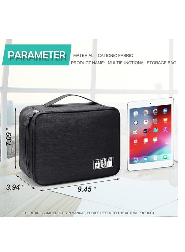 Arabest Electronics Organizer Travel Cable Organizer Bag Waterproof Portable Digital Storage Bag Electronic Accessories Case Cable Charger Organizer Case - Image 2