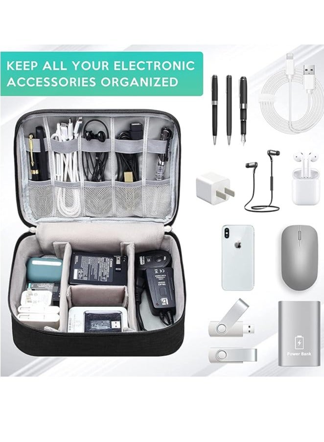 Arabest Electronics Organizer Travel Cable Organizer Bag Waterproof Portable Digital Storage Bag Electronic Accessories Case Cable Charger Organizer Case - Image 3