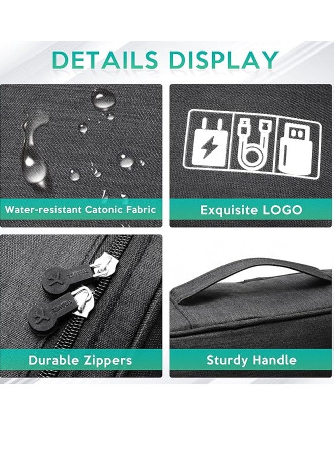 Arabest Electronics Organizer Travel Cable Organizer Bag Waterproof Portable Digital Storage Bag Electronic Accessories Case Cable Charger Organizer Case - Image 5