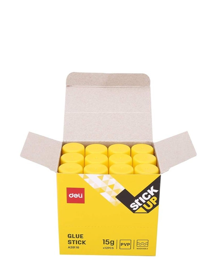 Deli 12-Piece Glue Stick 15gm - Image 1