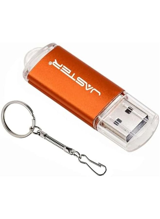 4GB Orange USB 2 0 Flash Drive With Key Chain Fashion Pendrive Gift 9 Colors - Image 2
