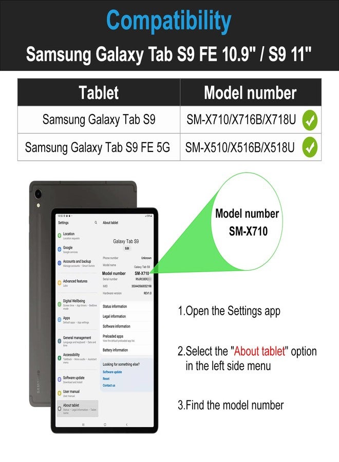 DTTO for Samsung Galaxy Tab S9 FE 5G 10.9 Inch/Galaxy Tab S9 11 Inch Case 2023 Released, Premium Leather Business Folio Stand Cover with S Pen Holder, Auto Sleep/Wake, Black Brown New - Image 2