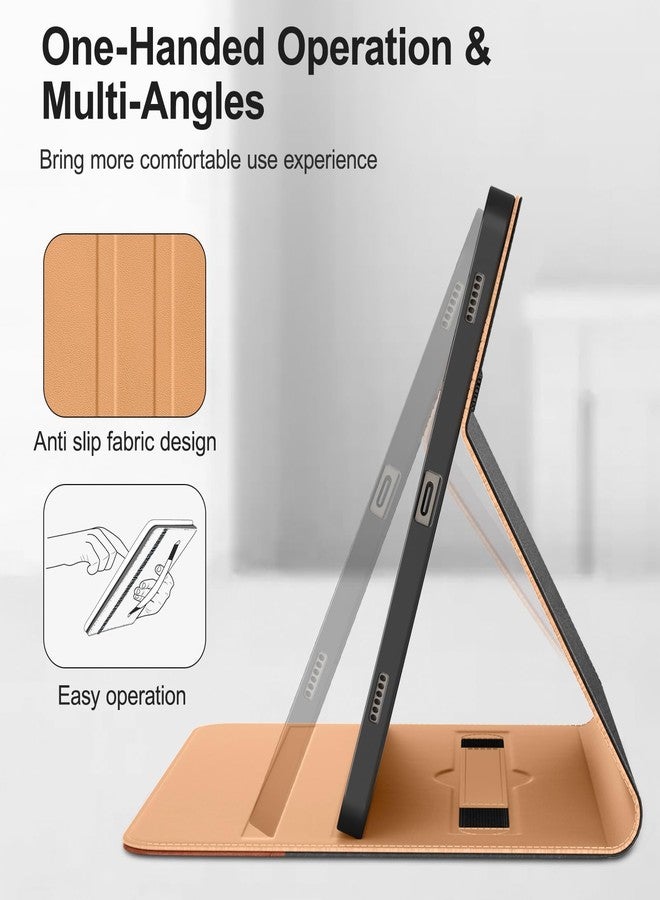 DTTO for Samsung Galaxy Tab S9 FE 5G 10.9 Inch/Galaxy Tab S9 11 Inch Case 2023 Released, Premium Leather Business Folio Stand Cover with S Pen Holder, Auto Sleep/Wake, Black Brown New - Image 4