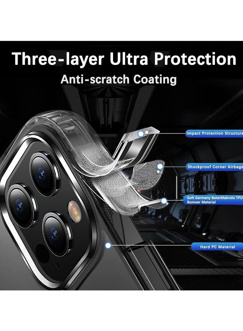 JAJEEK Magnetic Crystal Clear Case for iPhone 16 Pro – Transparent, Shockproof Protection, Slim Design, Anti-Yellowing & Anti-Scratch, Magnetic Closure for Easy Attachment – Premium Fit and Durability for iPhone 16 Pro - Image 5