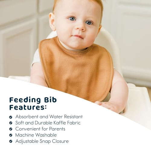 Tiny Twinkle 8 Pack Baby Bibs for Drooling and Teething – Waterproof & Absorbent Bibs for Baby Girl & Boy, Machine Washable Infant Bib Set for Newborns and Toddlers (White 8-Pack) - Image 4