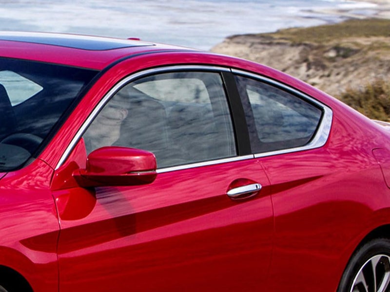Rvinyl Pillar Post Window Trim Compatible with Honda Accord 2008-2012 (Coupe) - Gloss (Black) - Image 2