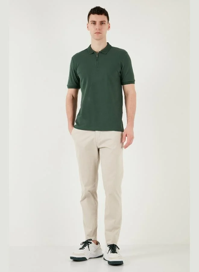 Buratti  Buratti Cotton Regular Fit Half Zipper Polo Collar T Shirt Men's Polo Collar T-Shirt 5903008 for Men | Best Price UAE