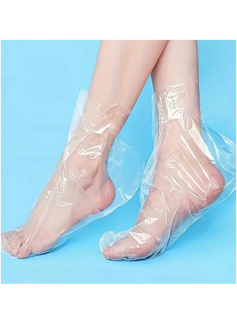 Verona A set of 100 intense moisturizing foot masks, soft and comfortable plastic foot covers, ideal for use every day, gentle on the skin - Image 1
