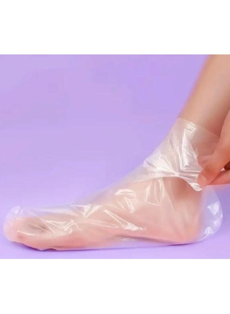 Verona A set of 100 intense moisturizing foot masks, soft and comfortable plastic foot covers, ideal for use every day, gentle on the skin - Image 3