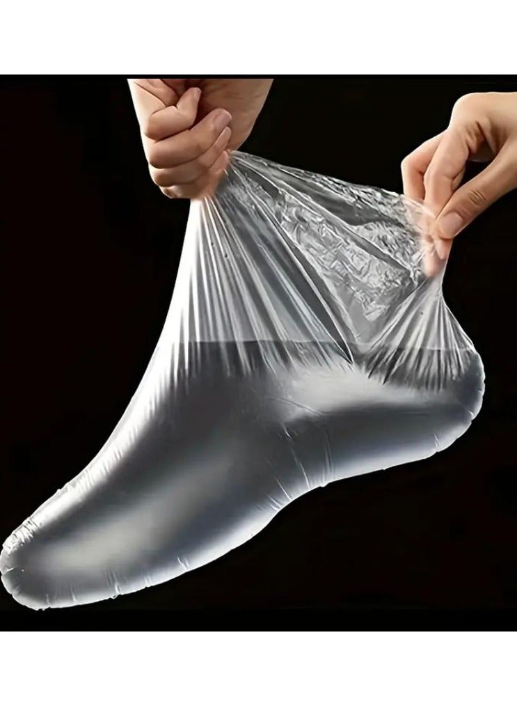 Verona A set of 100 intense moisturizing foot masks, soft and comfortable plastic foot covers, ideal for use every day, gentle on the skin - Image 4