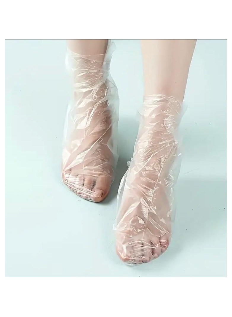 Verona A set of 100 intense moisturizing foot masks, soft and comfortable plastic foot covers, ideal for use every day, gentle on the skin - Image 5