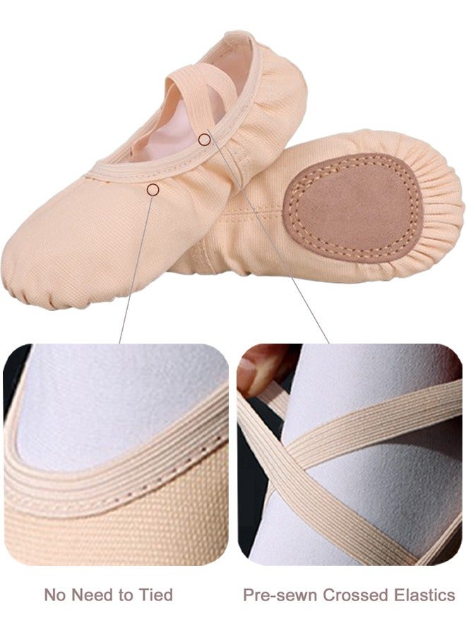 VUCATIN Women Ballet Shoes Highly Stretch Canvas Ballet Slippers Split Sole Yoga Dance Shoe for Girls Boys - Image 3