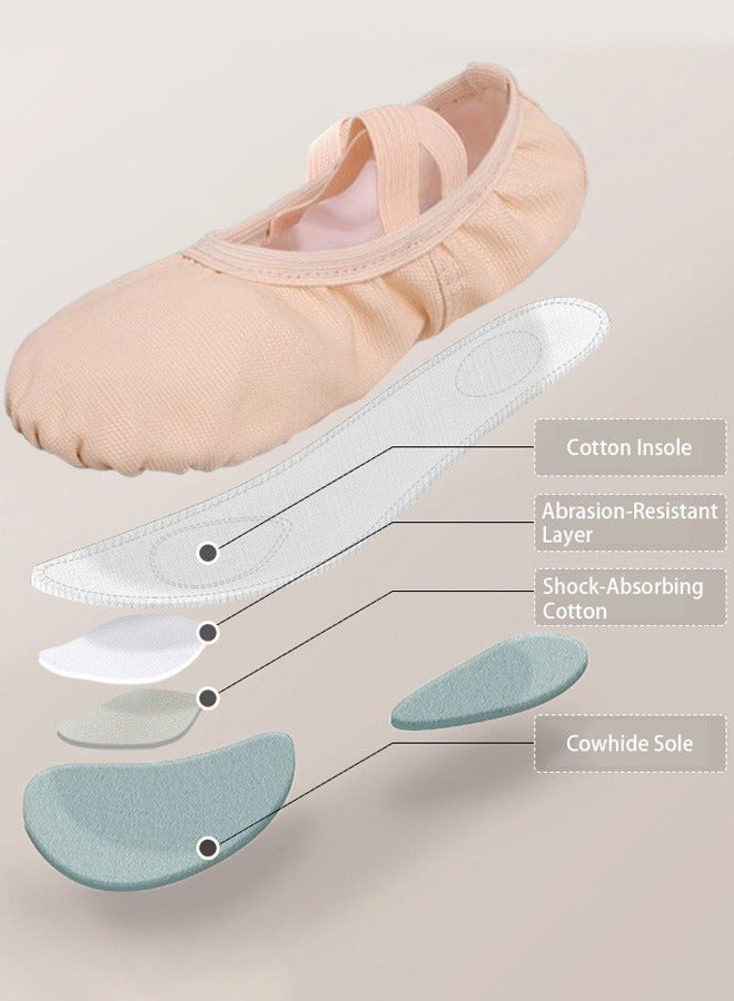 VUCATIN Women Ballet Shoes Highly Stretch Canvas Ballet Slippers Split Sole Yoga Dance Shoe for Girls Boys - Image 5