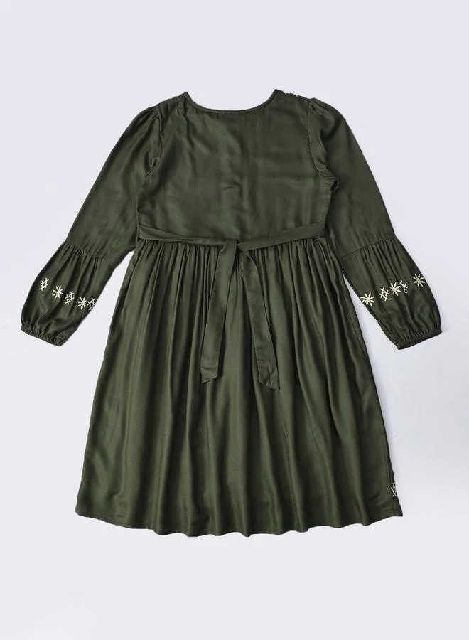 BELLA MODA Embroidered A-Line Dress
