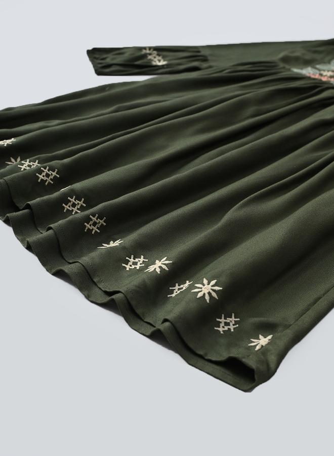 BELLA MODA Embroidered A-Line Dress - Image 5