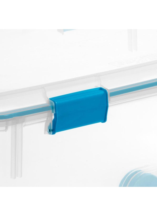 Sterilite - Sterilite 120 Qt Wheeled Gasket Box, Stackable Storage Bin with Latching Lid, Handle and Tight Seal, Plastic Container with Clear Base and Lid, 1-Pack - Image 1