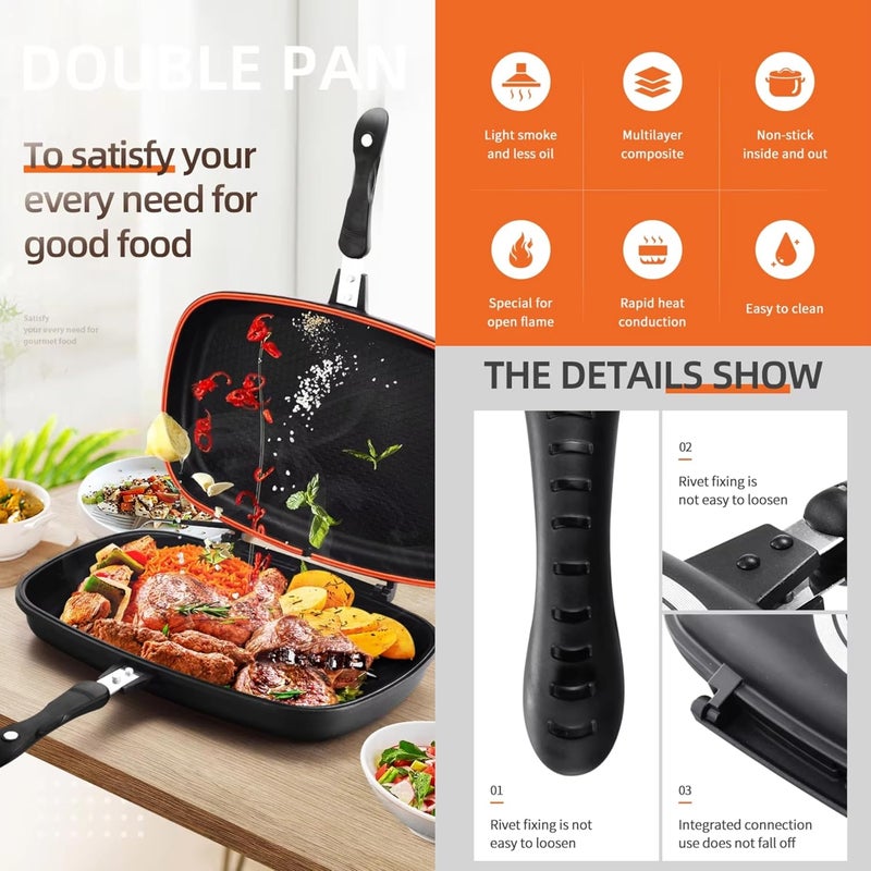 Dessini Double Sided Grill Pan Black 36cm - Image 4