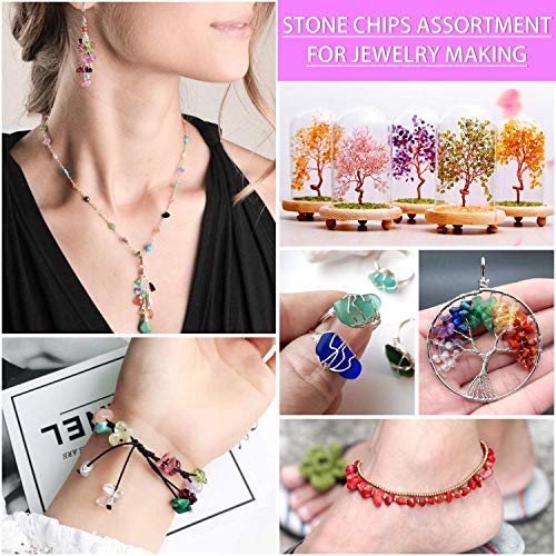 Cruzix Natural Crystal Stone Beads for Jewelry Making, 800 Pcs Multicolored 5-8 MM Irregular Gemstones Bulk for Earrings, Necklace, Bracelet, DIY Art Crafts - Image 2