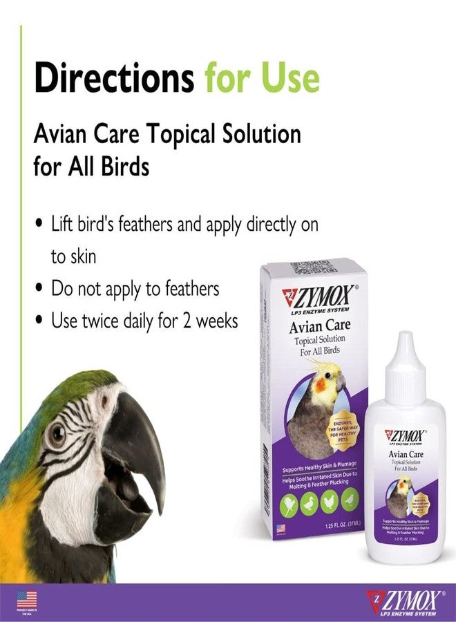 ZYMOX Avian Care Topical Solution w/o Hydrocortisone - 1.25 oz - Image 4