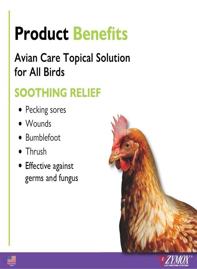 ZYMOX Avian Care Topical Solution w/o Hydrocortisone - 1.25 oz - Image 2
