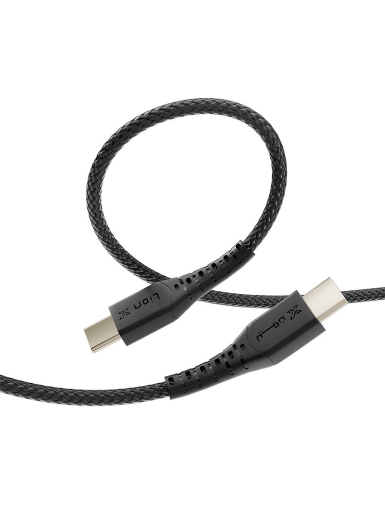 ليون اكس - بكج 3 كيابل ليون إكس USB-C إلى USB-C قماش 1 متر - كابل صناعة سعودية بجودة عالية، متوافق مع آيفون 15 وآيفون 16، الآيباد، التابلت، وأجهزة الهواتف الأندرويد - Image 1