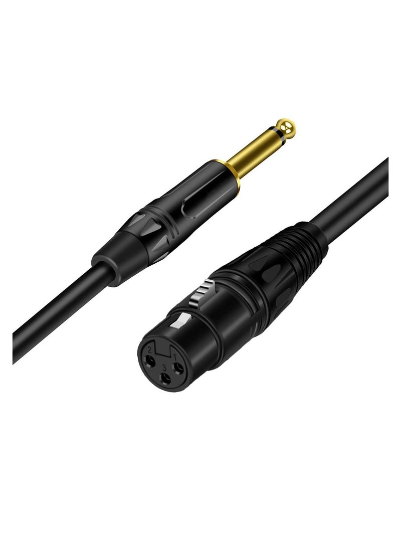 XLR to TS 6.35mm Microphone Cable Mono 6.35mm 1/4" TS Male to XLR Female Unbalanced Interconnect Cable - Image 4