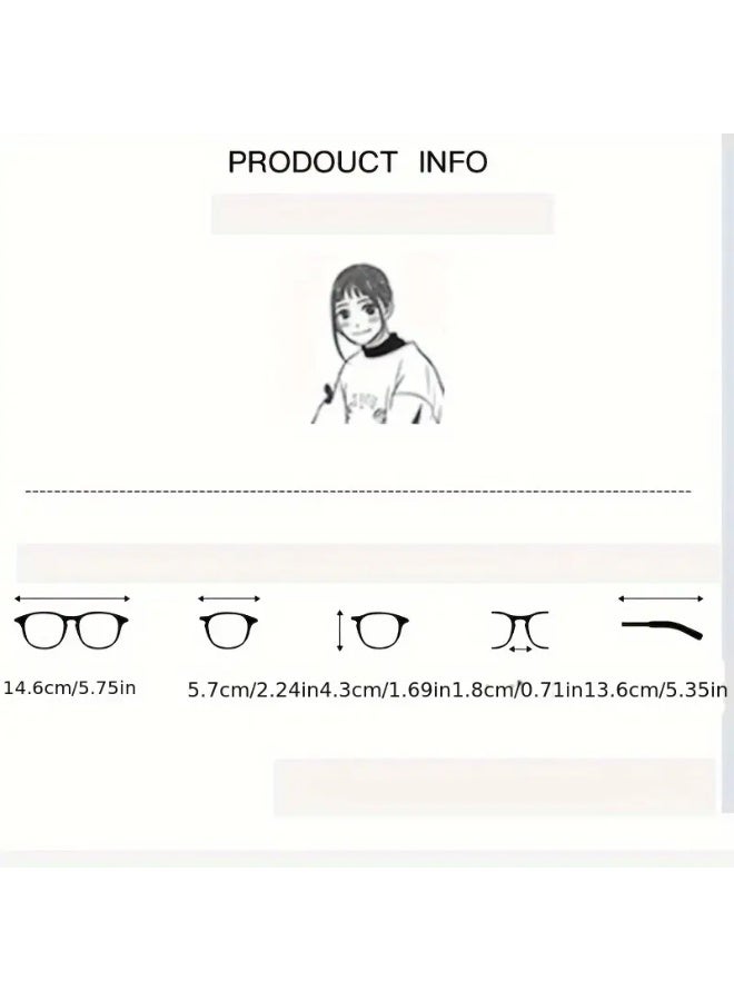 SCENT HOUSE A pair of Women's minimalist triangular full-frame glasses, PC polycarbonate frame with clear lenses, fashionable glasses with plastic hinges, suitable for and wear. (Includes eyeglass case)
,blue lighe blocking glasses,eyeglasses - Image 4