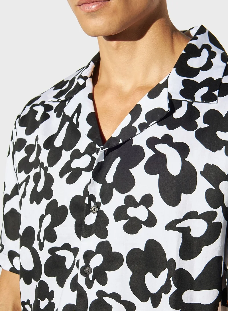 Iconic Floral Print Regular Fit Shirt