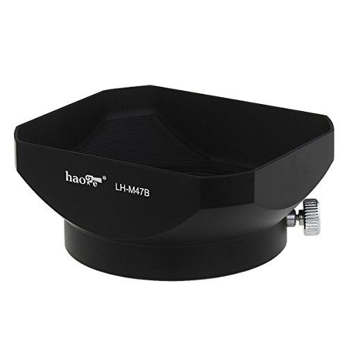 Haoge LH-M47B Metal Lens Hood Shade for Olympus M.ZUIKO Digital ED 12mm f2 Lens Replaces Olympus LH-48 Black - Image 2