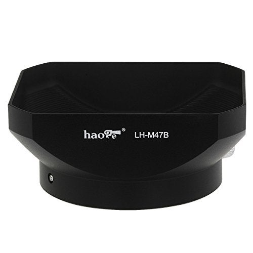Haoge LH-M47B Metal Lens Hood Shade for Olympus M.ZUIKO Digital ED 12mm f2 Lens Replaces Olympus LH-48 Black - Image 3