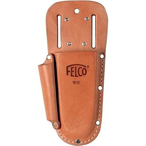Felco Leather Holster (F 910+) - Tool Pouch w/ Extra Slot for Pruning Shears or Construction / Utility Tools - Image 5