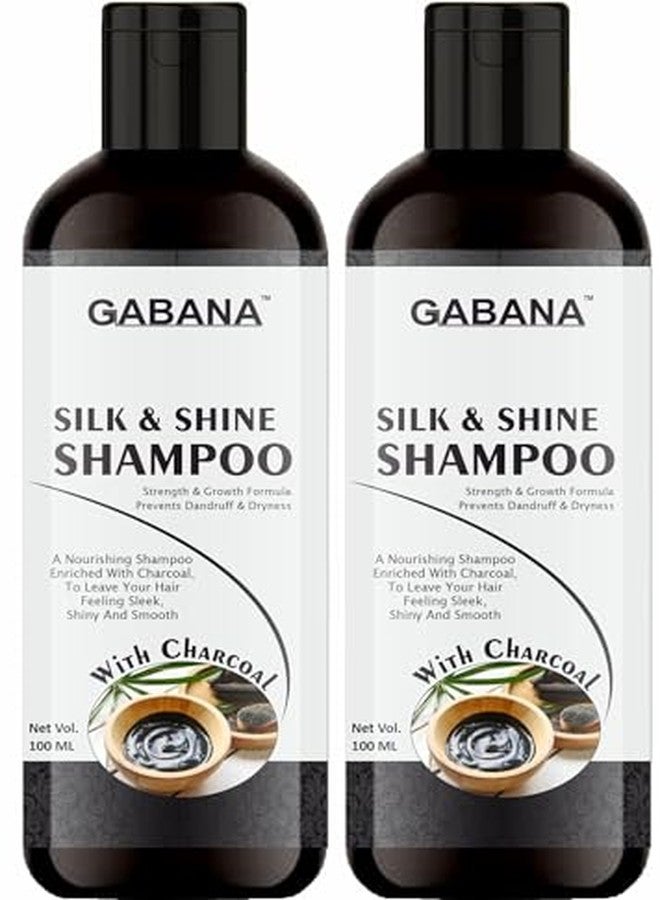 GABANA Silky and Shine Shampoo for Men and Women (Pack of 2, Each 100 ml)|Shampoo for Hair Fall Defence shampoo for Hair Growth SHampoo for Frizzy and Dry Hair SHAMPOO for Strong and Sliky Hair| - Image 1
