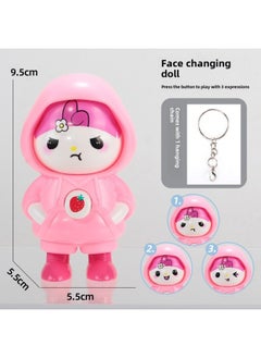 Generic Labu Doll Keychain National Tide Sichuan Opera Face-changing Panda Doll Mask Toy Doll Children's Peking Opera-Colour:Melody Keychain  - Image 1