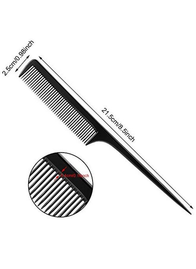 Yaomiao Plastic Rat Tail Combs Pin Tail Comb Teasing Comb Carbon Comb 8.5 Inch Styling Combs With Thin And Long Handle Assorted Colors (24 Pieces)  - Image 5