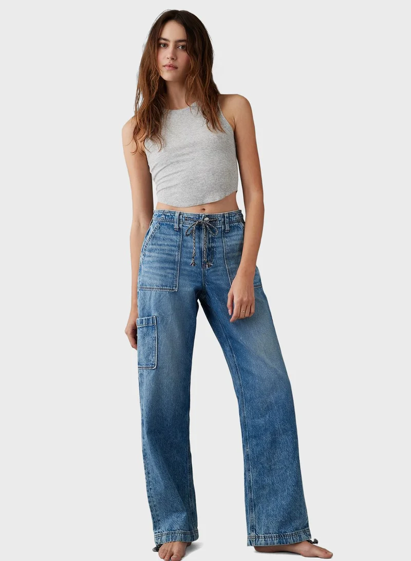 American Eagle High Waist Baggy Cargo Pants