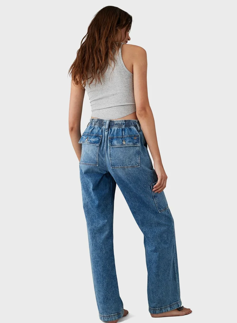 American Eagle High Waist Baggy Cargo Pants